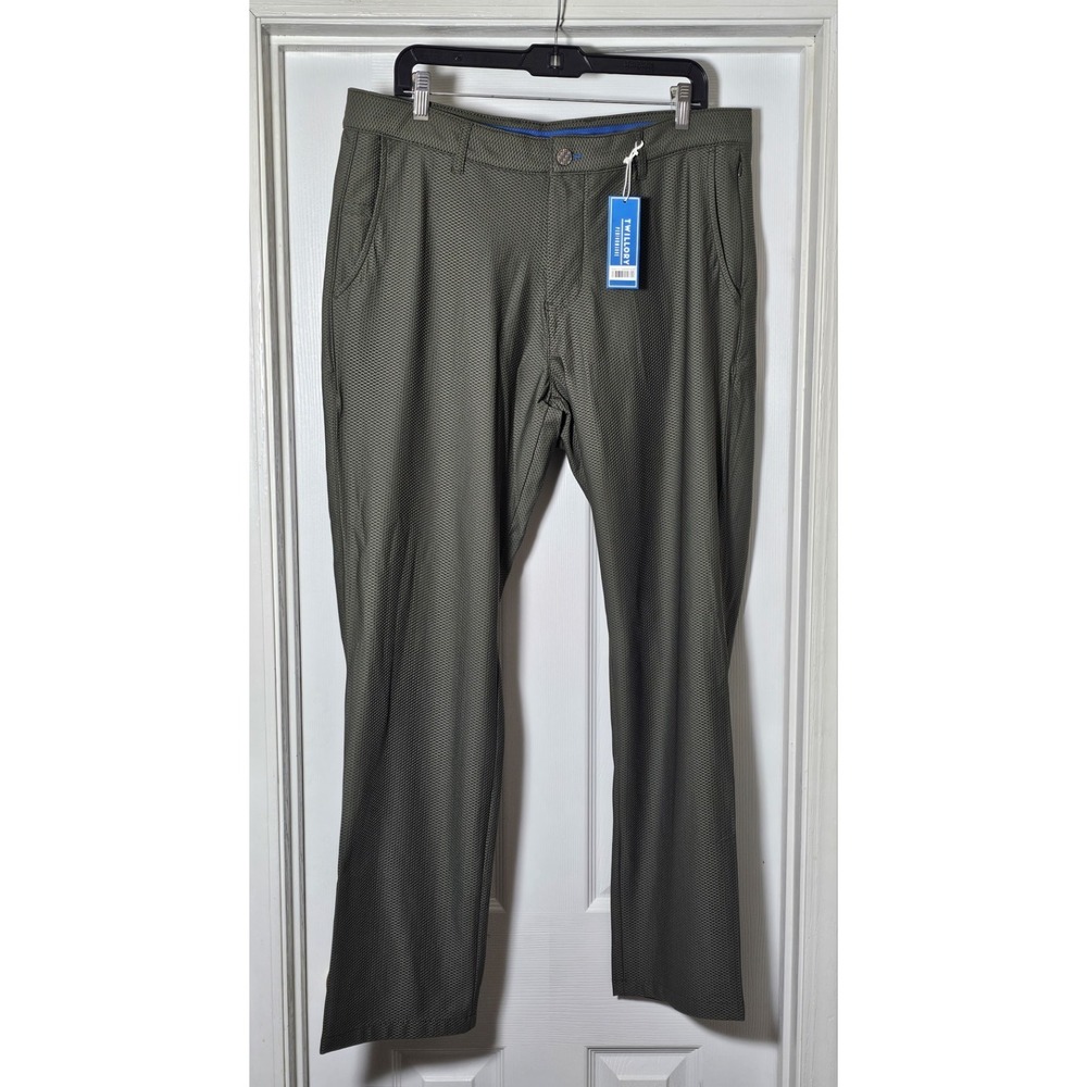 Men's Dress Pants - Olive Green Stretch Chino